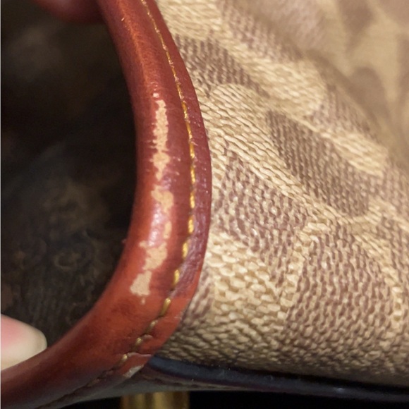 Coach Field Tote Crossbody Signature Canvas Horse & Carriage Bag Tan Truffle - Picture 4 of 12